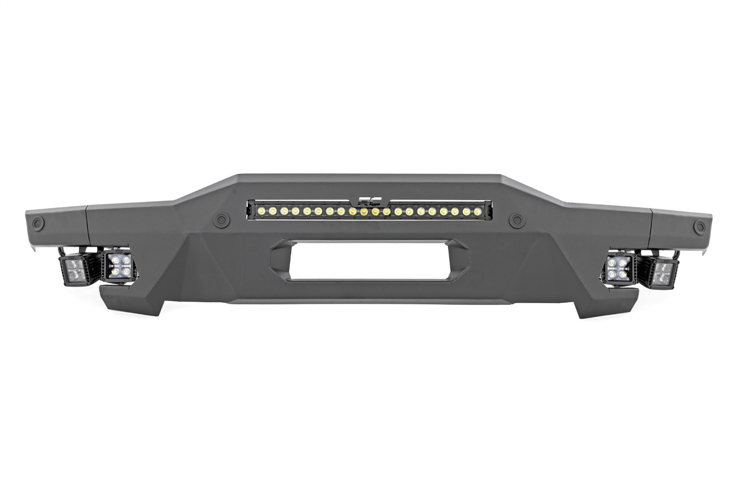 Rough Country 51078 - Front Bumper - Modular - Stubby Wings - DRL - Ford Bronco 4WD (2021-2024)