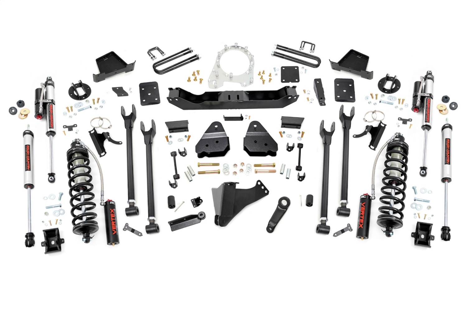 Rough Country 56057 - 6 Inch Lift Kit - 4-Link - OVLD - C/O Vertex - Ford F-250/F-350 Super Duty (17-22)