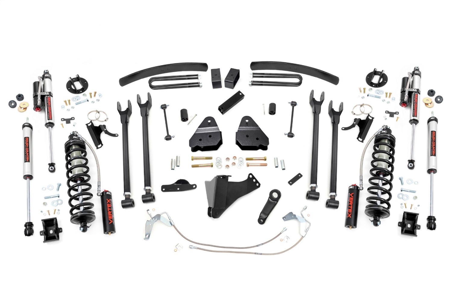 Rough Country 58459 - 6 Inch Lift Kit  - Diesel  - 4 Link  - C/O Vertex - Ford F-250/F-350 Super Duty (08-10)