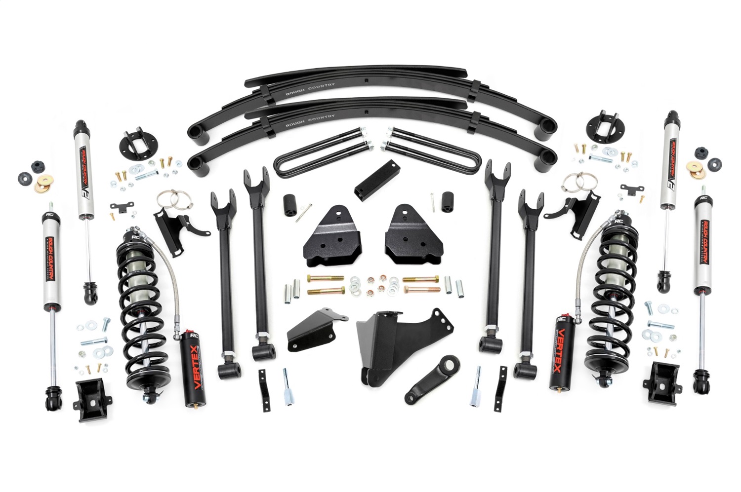 Rough Country 58258 - 6 Inch Lift Kit - Diesel - 4 Link - RR Spring - C/O V2 - Ford F-250/F-350 Super Duty (05-07) Rough Country 58258 - 6 Inch Lift Kit - Diesel - 4 Link - RR Spring - C/O V2 - Ford F-250/F-350 Super Duty (05-07)