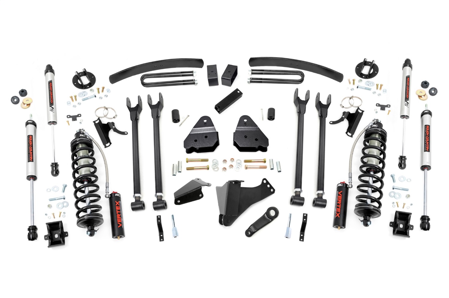 Rough Country 58058 - 6 Inch Lift Kit  - Diesel  - 4 Link  - OVLDS  - C/O V2 - Ford F-250/F-350 Super Duty (05-07)