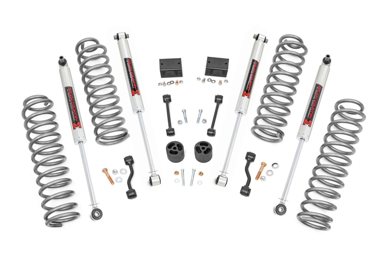 Rough Country 66640 - 2.5 Inch Lift Kit - Coils - M1 - Jeep Wrangler Unlimited 4WD (2018-2023)