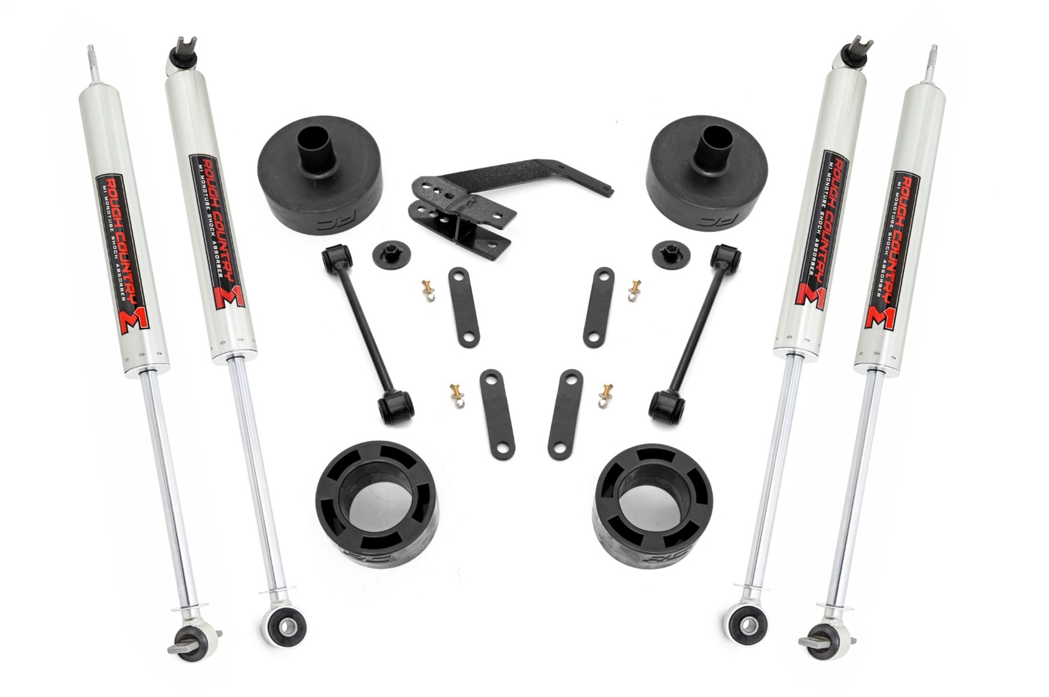 Rough Country 65740 - 2.5 Inch Lift Kit - Spacers - M1 - Jeep Wrangler JK/Wrangler Unlimited (07-18)