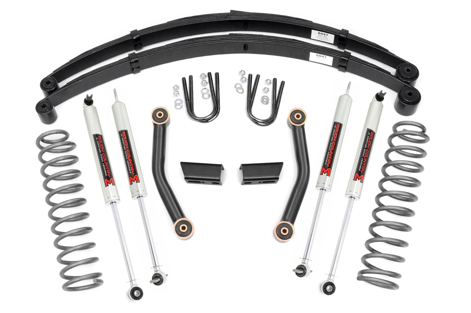 Rough Country 63041 - 3 Inch Lift Kit - Series II - RR Springs - M1 - Jeep Cherokee XJ (84-01)