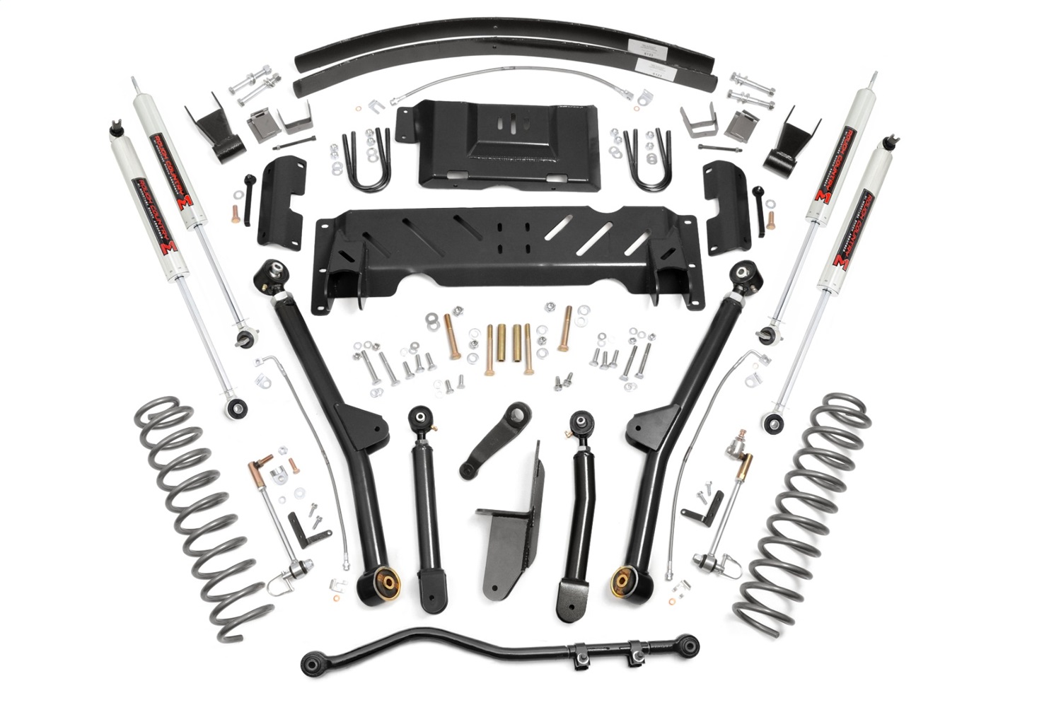 Rough Country 61640 - 4.5 Inch Lift Kit - Long Arm - AAL - NP242 - M1 - Jeep Cherokee XJ 4WD (84-01)