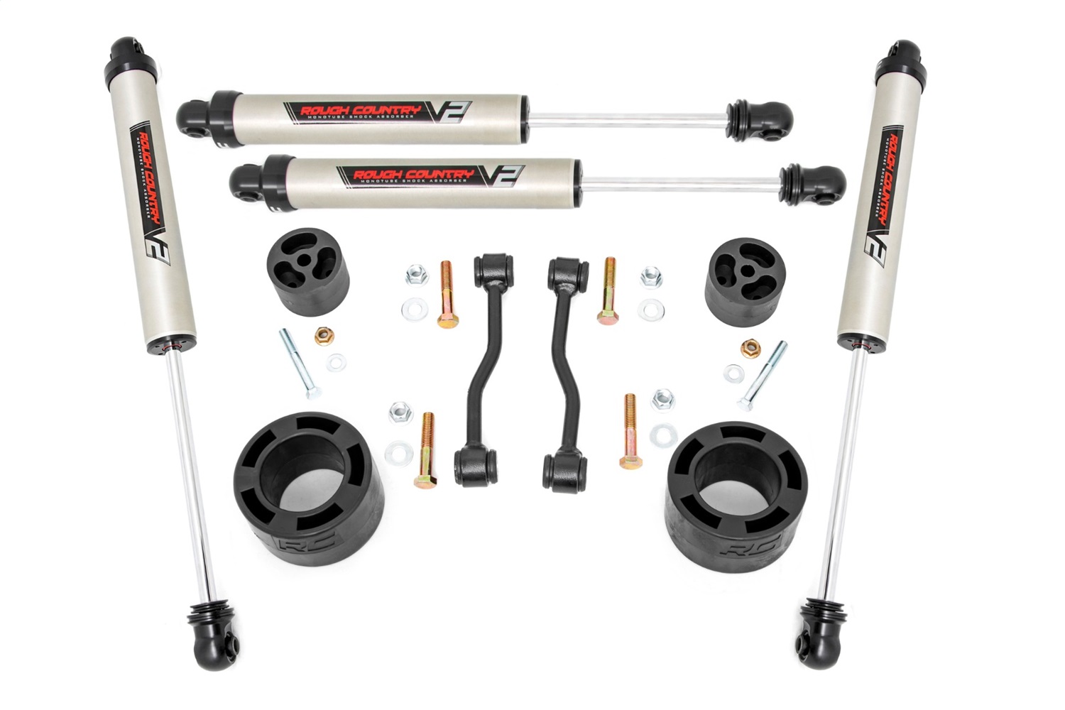 Rough Country 61370 - 2.5 Inch Leveling Kit - Spacers - V2 - Jeep Gladiator JT 4WD (2024) Rough Country 61370 - 2.5 Inch Leveling Kit - Spacers - V2 - Jeep Gladiator JT 4WD (2024)