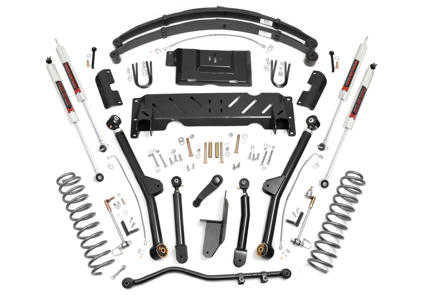 Rough Country 68640 - 4.5 Inch Lift Kit - Long Arm - RR Leafs - M1 - Jeep Cherokee XJ 4WD (84-01)