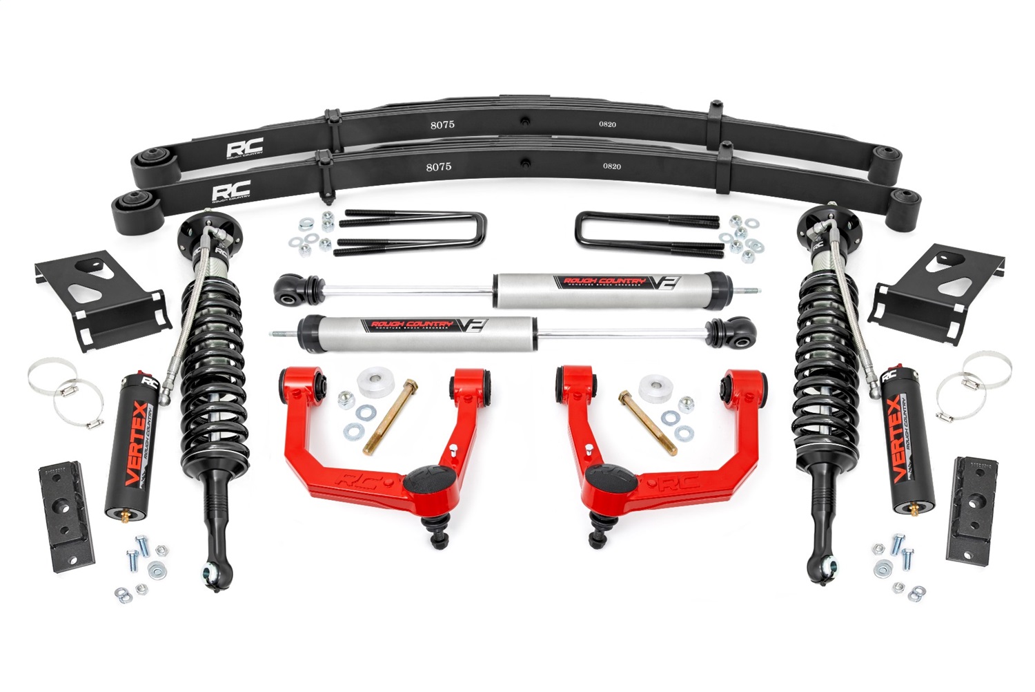 Rough Country 74258RED - 3.5 Inch Lift Kit - UCA - Vertex/V2 - Toyota Tacoma 4WD (2005-2023)