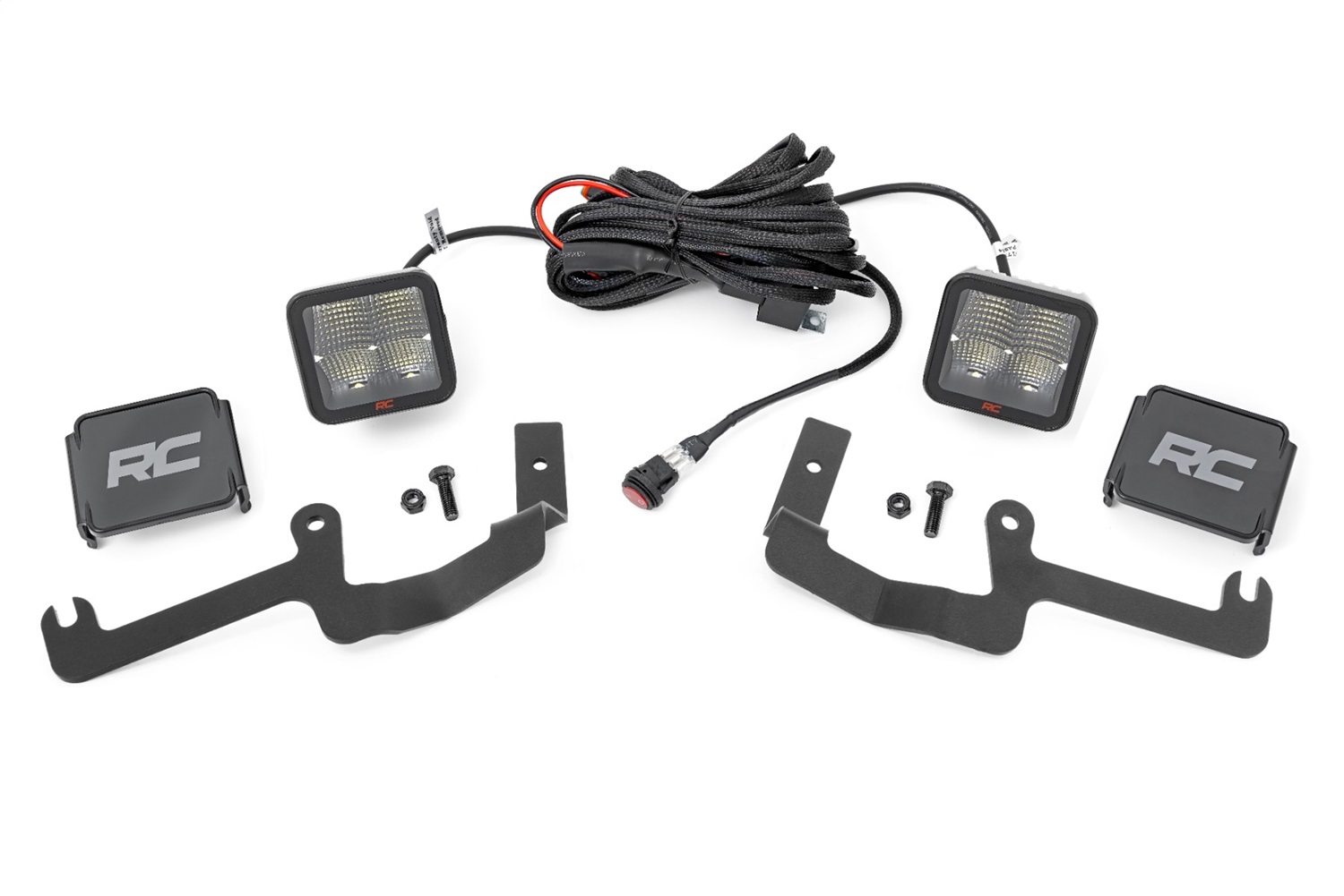 Rough Country 80841 - LED Light Kit - Ditch Mount - 2 inch Spectrum Pair - Spot - Chevy Silverado 1500 (19-24) Rough Country 80841 - LED Light Kit - Ditch Mount - 2 inch Spectrum Pair - Spot - Chevy Silverado 1500 (19-24)