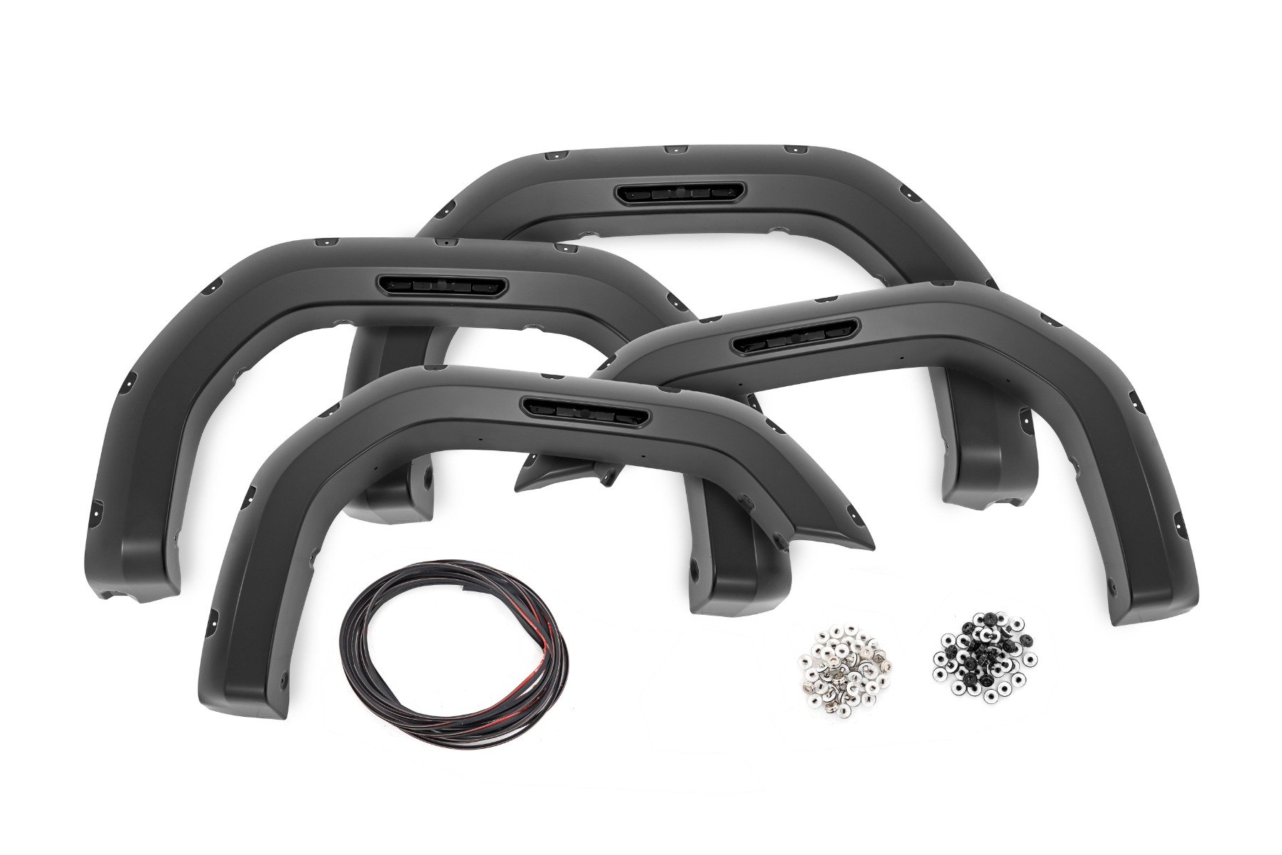 Rough Country F-G12011A-GLT - Pocket Fender Flares - GLT Dynamic Blue - GMC Sierra 2500 HD/Sierra 3500 HD (20-24)