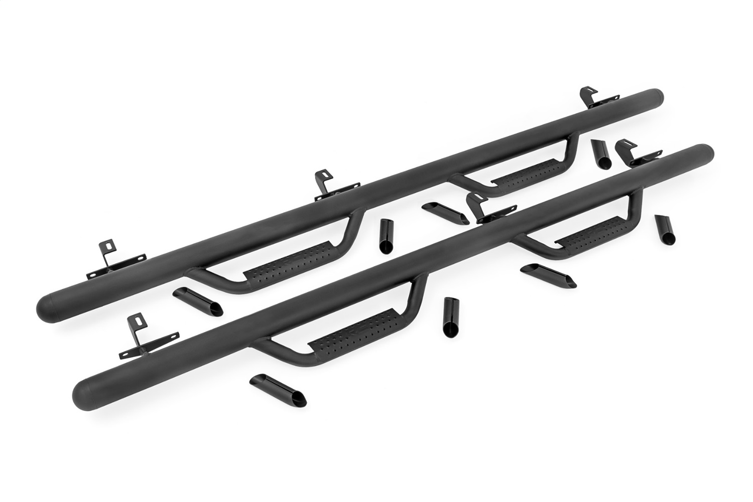 Rough Country RCJ1866B - Nerf Steps - Wheel to Wheel - 4 Door - Jeep Wrangler Unlimited 4WD (18-24)