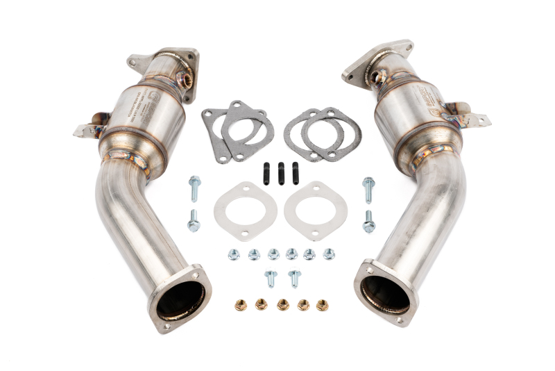 AMS AMS.53.05.0001-2 - Performance VR30DDTT Street Lower Downpipes w/GESI Catalytic Converter