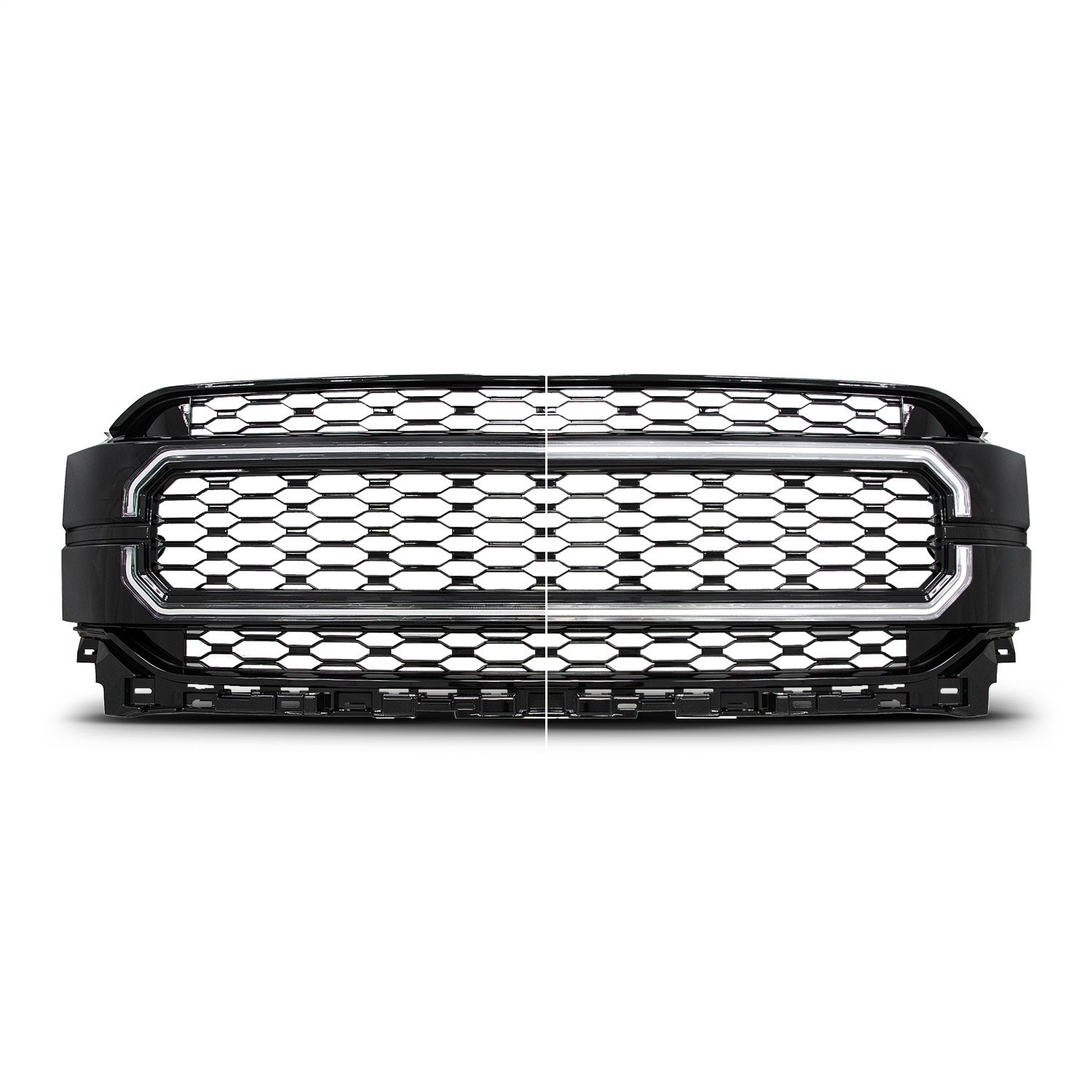 Anzo 901029 - 21-23 Ford F150 Black Housing Full LED Light Tube Front Grille Anzo 901029 - 21-23 Ford F150 Black Housing Full LED Light Tube Front Grille