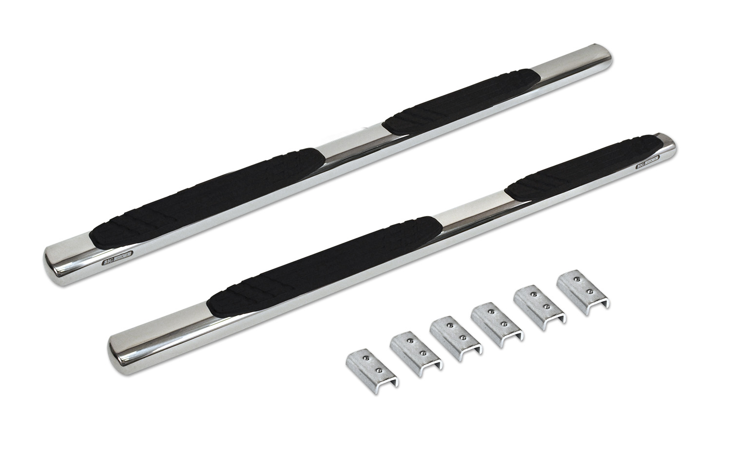 Big Country 394256806 - Truck Accessories  - 4" WIDESIDER Platinum Side Bars With Mounting Bracket Kit - Polished Stainless Steel