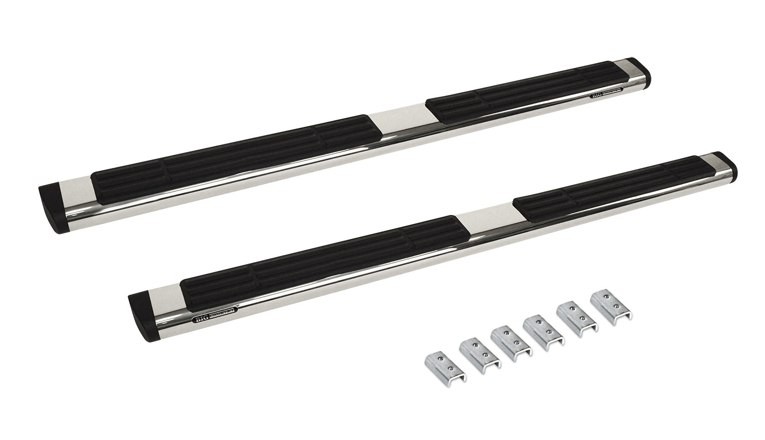 Big Country 396424876 - Truck Accessories  - 6" WIDESIDER Platinum Side Bars With Mounting Bracket Kit - Polished Stainless Steel