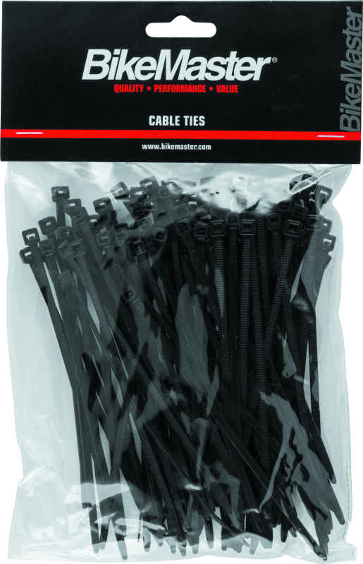 BikeMaster 151673 - 5.5in Cable Ties (Pack of 100) - Black