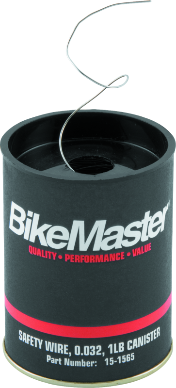 BikeMaster 151565 - 0.032in Safety Wire Can - 1lb BikeMaster 151565 - 0.032in Safety Wire Can - 1lb