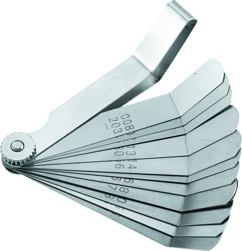 BikeMaster 151525 - 12-Blade Angled Combination Tappet Feeler Gauge Set - Pack of 3