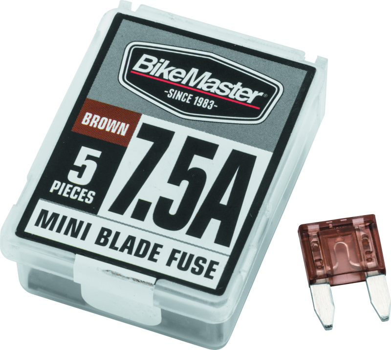 BikeMaster 152443 - 5Piece 7.5A Replacement Mini Blade Fuse