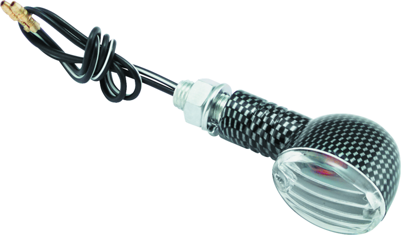 BikeMaster 266012 - Ministalk Marker Light Round Carbon/Clear