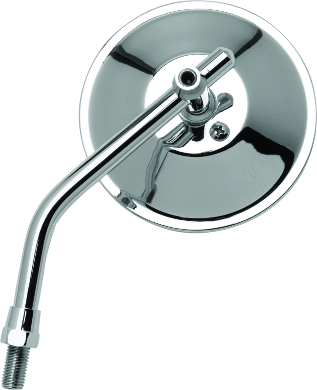 BikeMaster 600800 - 4in Adjustable Round Mirror 10mm - Each - Chrome