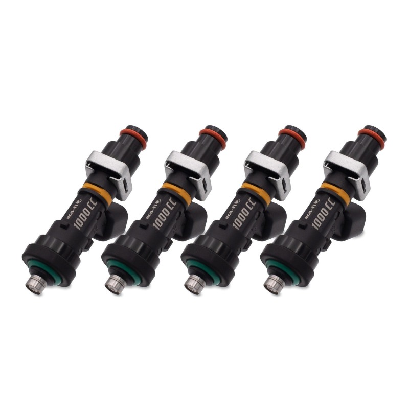 BLOX Racing BXEF-04914.11-1000-4 - Racing Eco-Fi Street Injectors 1000cc/min w/1in Adapter For Honda B/D/H Series - Set of 4