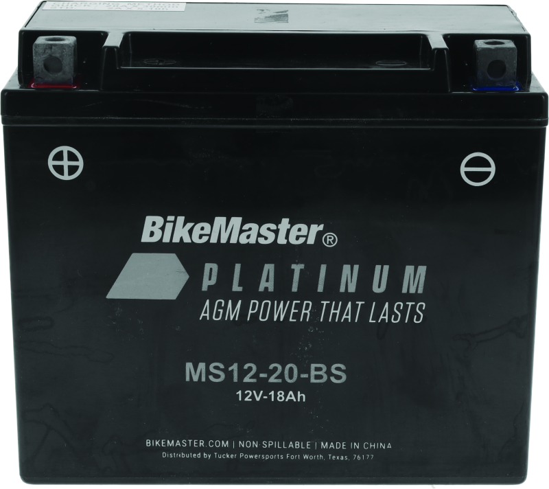 BikeMaster 780725 - AGM Battery - MS12-20-BS BikeMaster 780725 - AGM Battery - MS12-20-BS