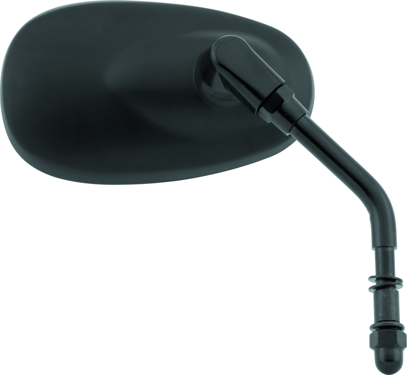 BikeMaster 601154 - Harley Oval Mini Mirror - Each - Matte Black