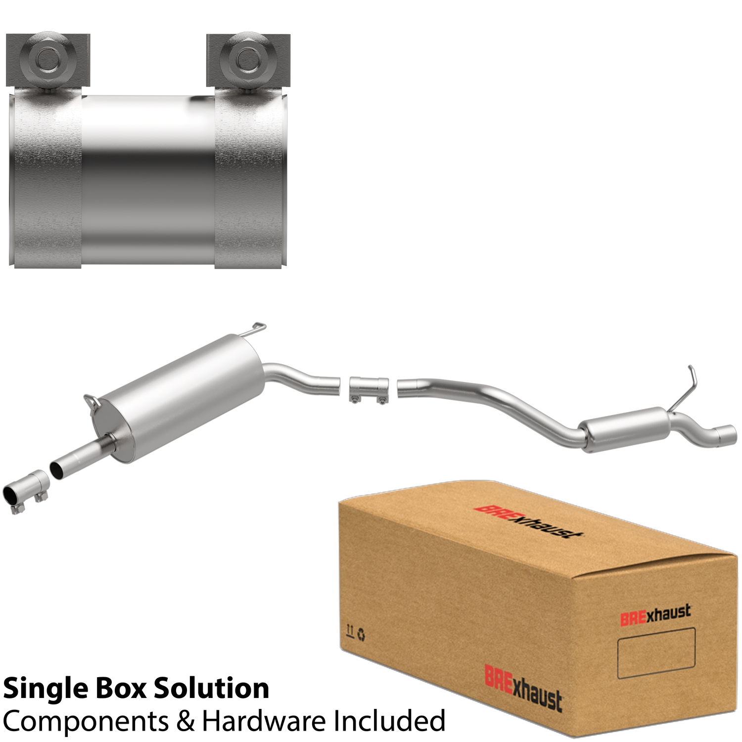 BRExhaust 106-0107 - 2010-2013 Ford Transit Connect 2.0L Direct-Fit Replacement Exhaust System