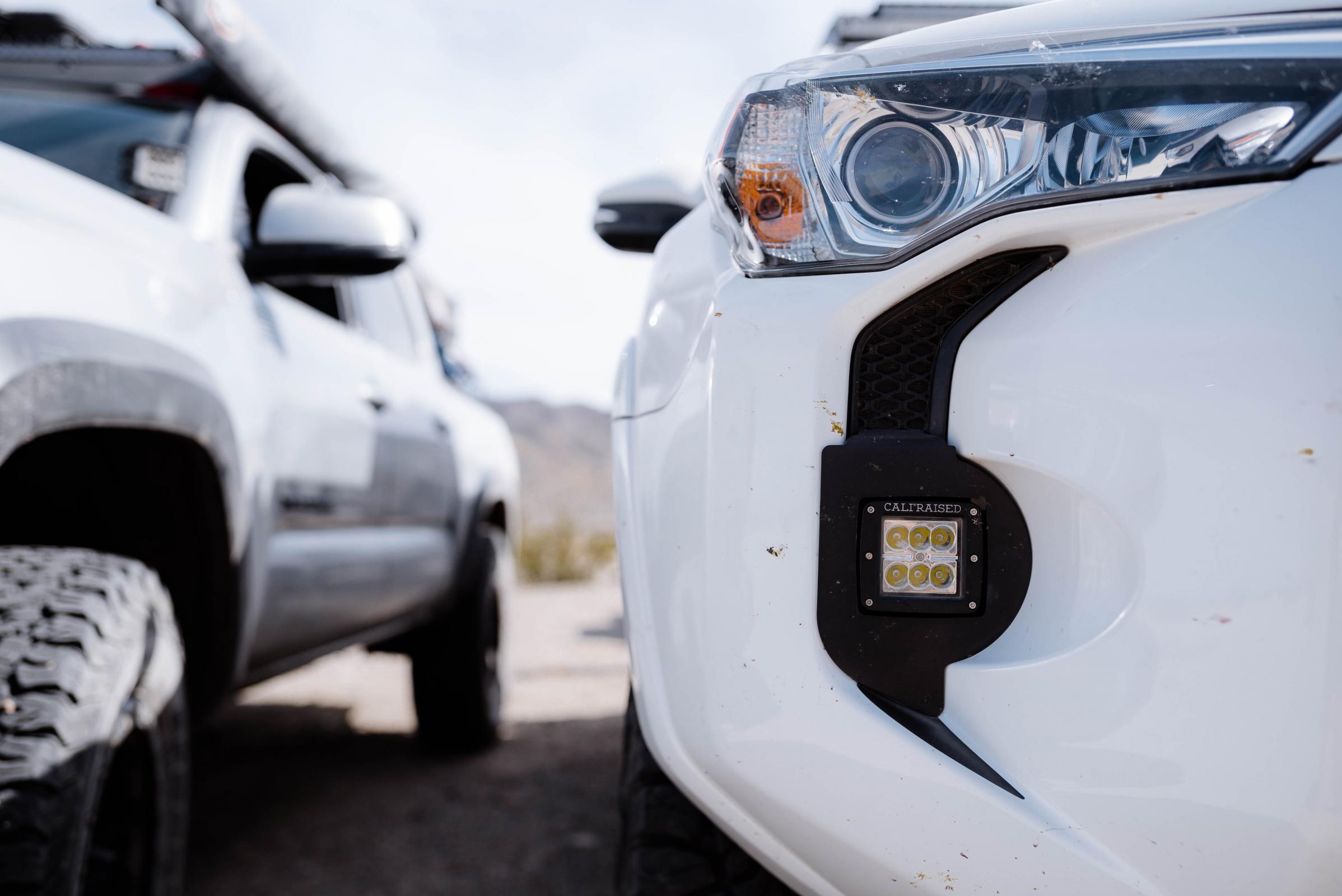 Cali Raised LED CR2554 - 14-21 4Runner LED Fog Light Pod Replacements Brackets Kit 3X2 18W Amber Pods
