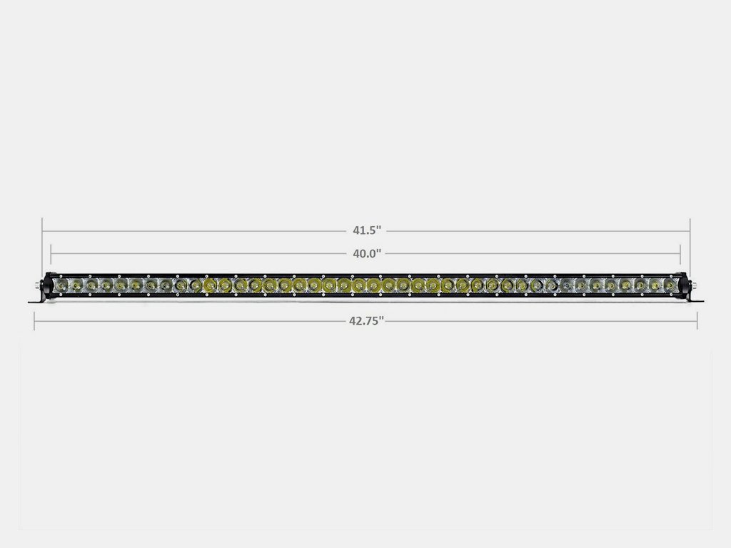 Cali Raised LED CR2316 - 42 Inch Slim Single Row Straight LED Light Bar 20,000 Lumens Amber Cali Raised LED CR2316 - 42 Inch Slim Single Row Straight LED Light Bar 20,000 Lumens Amber