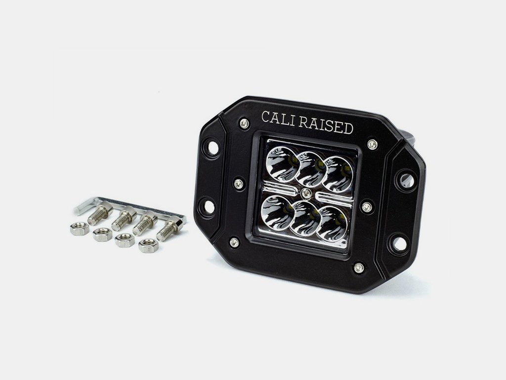 Cali Raised LED CR2325 - LED Light Pod 3x2 18w Flush Mount Aluminum Housing