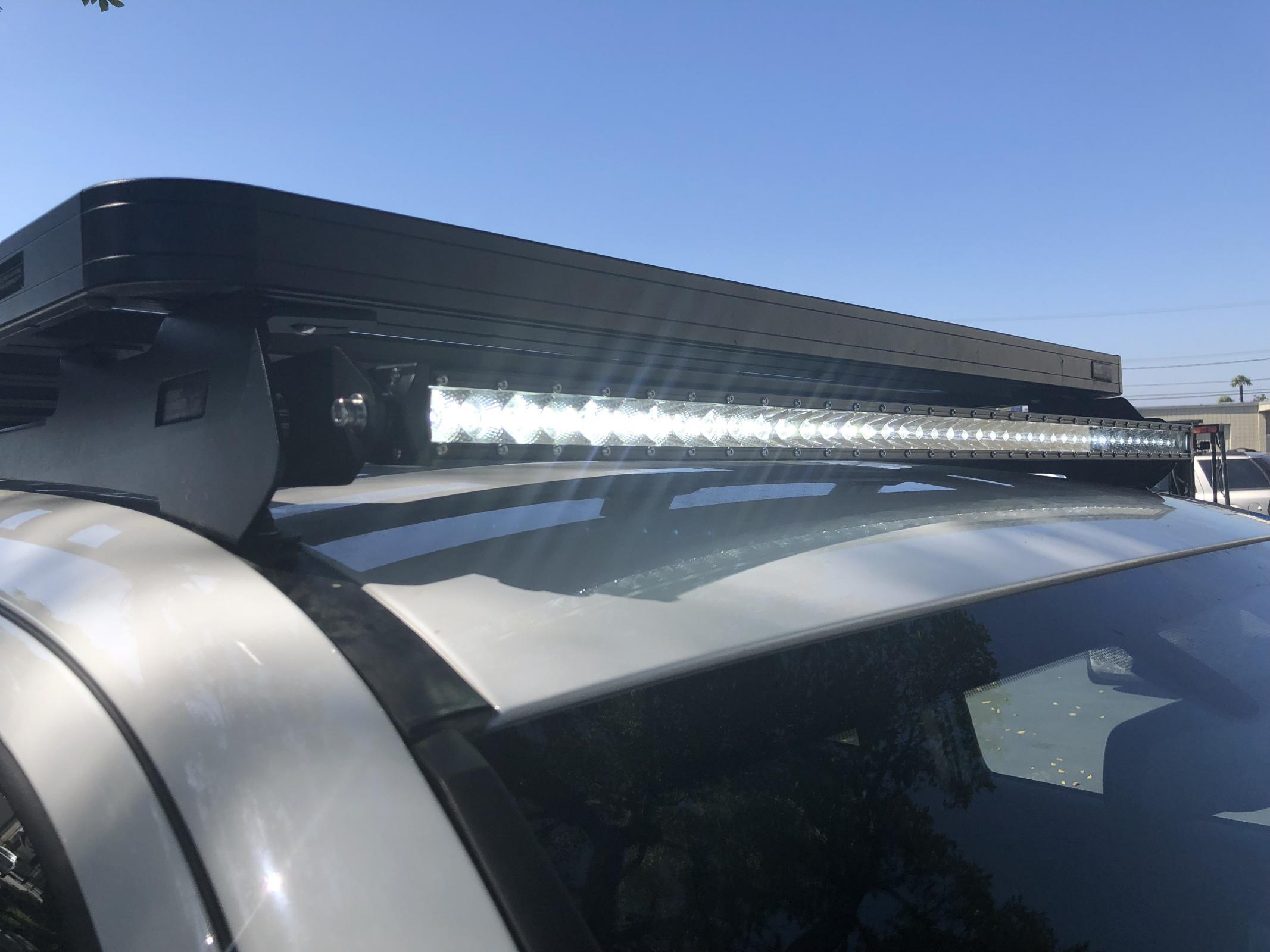 Cali Raised LED CR2713 - Front Runner Slimline Roof Rack LED Bar Brackets Kit 42 inch Slim LED Light Bar Amber Cali Raised LED CR2713 - Front Runner Slimline Roof Rack LED Bar Brackets Kit 42 inch Slim LED Light Bar Amber