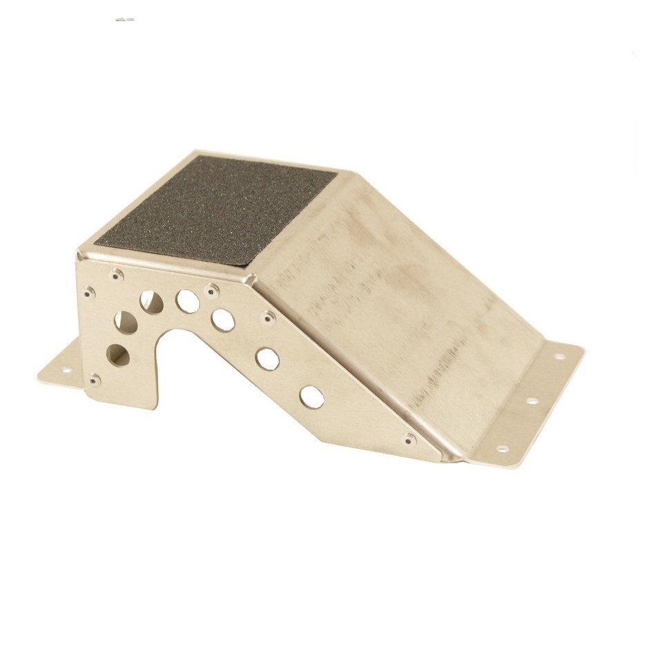 Hepfner Racing Products HRP8052 - Heel Riser - 2.5 in Tall - Non-Skid Pad - Aluminum - Natural - Each