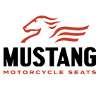 Mustang Motorcycle 77637SB - Mustang 97-13 HD FL Touring Saddlebag Tour-Pak Lid Covers( Pair) Deluxe - Black w/ Blue Stitching