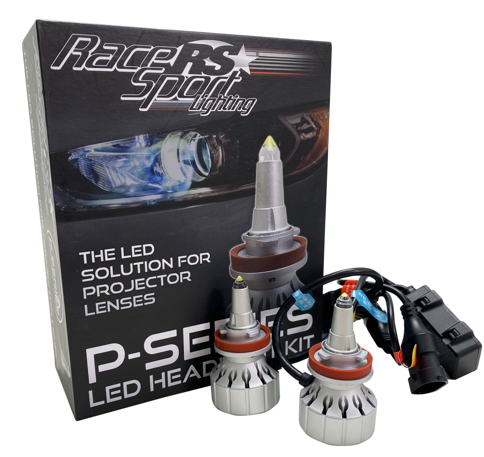 Race Sport 1007718 - H1 P-Series Projector Perfect Beam 60-Watt LED Headlight Upgrades - True 360 Degree Down Road Pattern Race Sport 1007718 - H1 P-Series Projector Perfect Beam 60-Watt LED Headlight Upgrades - True 360 Degree Down Road Pattern