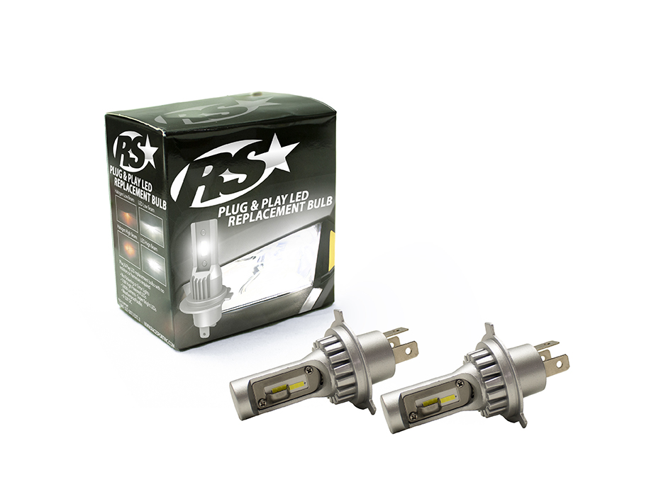 Race Sport RSPNPH4 - H4 Plug N Play Super LUX LED Replacement Bulbs 1,900 LUX Max Output PNP Series Lighting Race Sport RSPNPH4 - H4 Plug N Play Super LUX LED Replacement Bulbs 1,900 LUX Max Output PNP Series Lighting