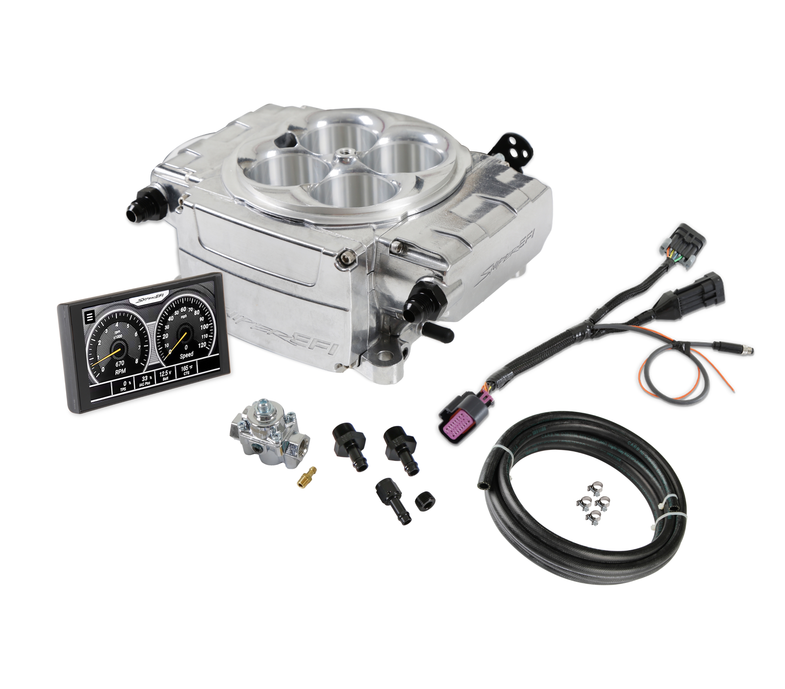 Sniper 550-510-5AE - 2 EFI Upgrade 5'' Kit w/ Regulator - Polished Sniper 550-510-5AE - 2 EFI Upgrade 5'' Kit w/ Regulator - Polished