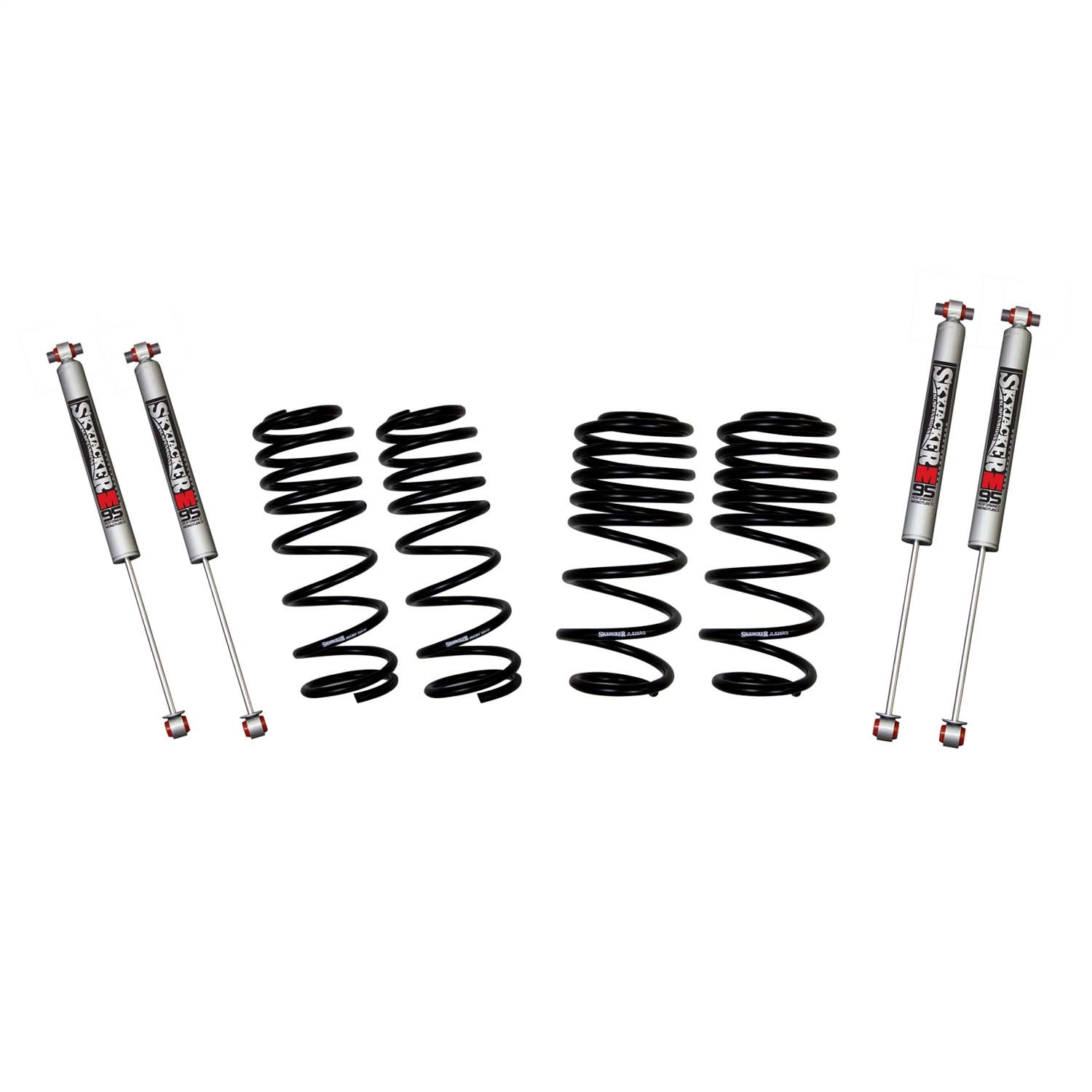Skyjacker LOWJL025EPM - 21-24 Jeep Wrangler (JL) 4XE Non-Rubicon 2-2.5in Lowering Sport Coils W/M95 Monotube Shock