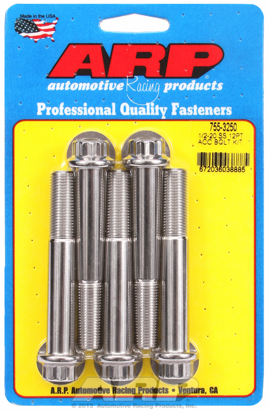ARP 755-3250 - 1/2-20 x 3.25 12pt SS Bolts (5/pkg)