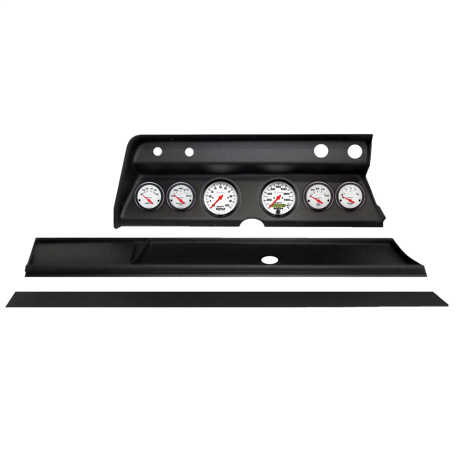 AutoMeter 2931-09 - Phantom Direct Fit Dash Kit 1966 Chevy Chevelle (2 x 3-3/8in. / 4 x 2-1/16in.)