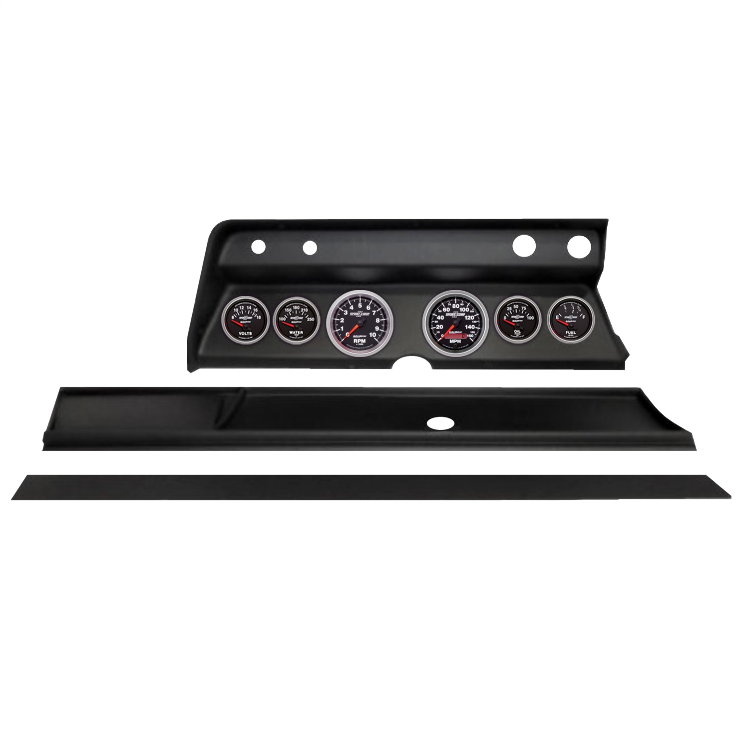 AutoMeter 2931-12 - Sport-Comp II Direct Fit Dash Kit 1966 Chevy Chevelle (2 x 3-3/8in. / 4 x 2-1/16in.)