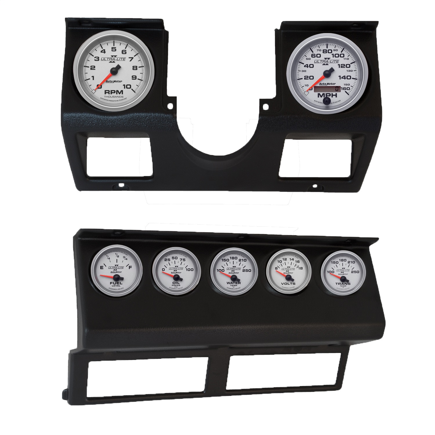 AutoMeter 7040-14 - Ultra-Lite II Direct Fit Dash Kit 87-96 Jeep Wrangler YJ (Tach/MPH/FL/OilP/WTMP/VLT/TRNS)