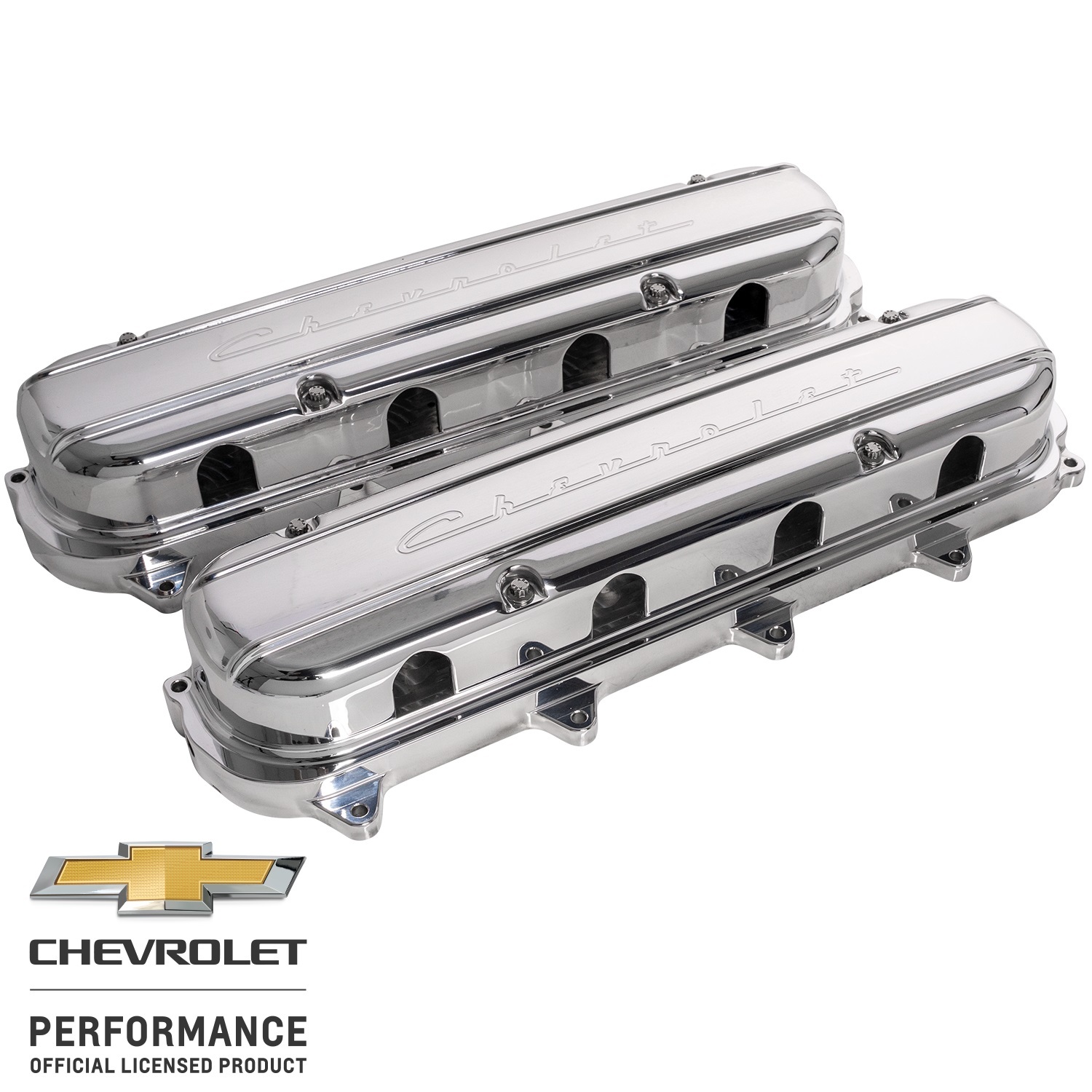 Billet Specialties P95580 - Valve Covers Gen V LT Chevrolet Script Pol