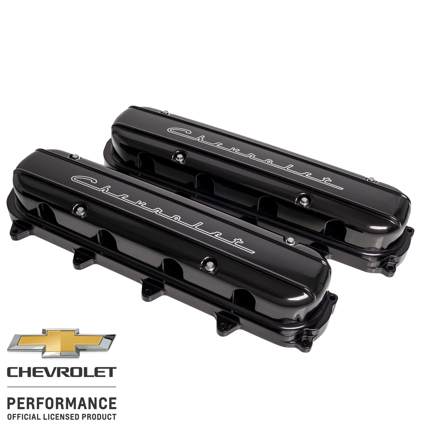 Billet Specialties P95585 - Valve Covers Gen V LT Chevrolet Script Black