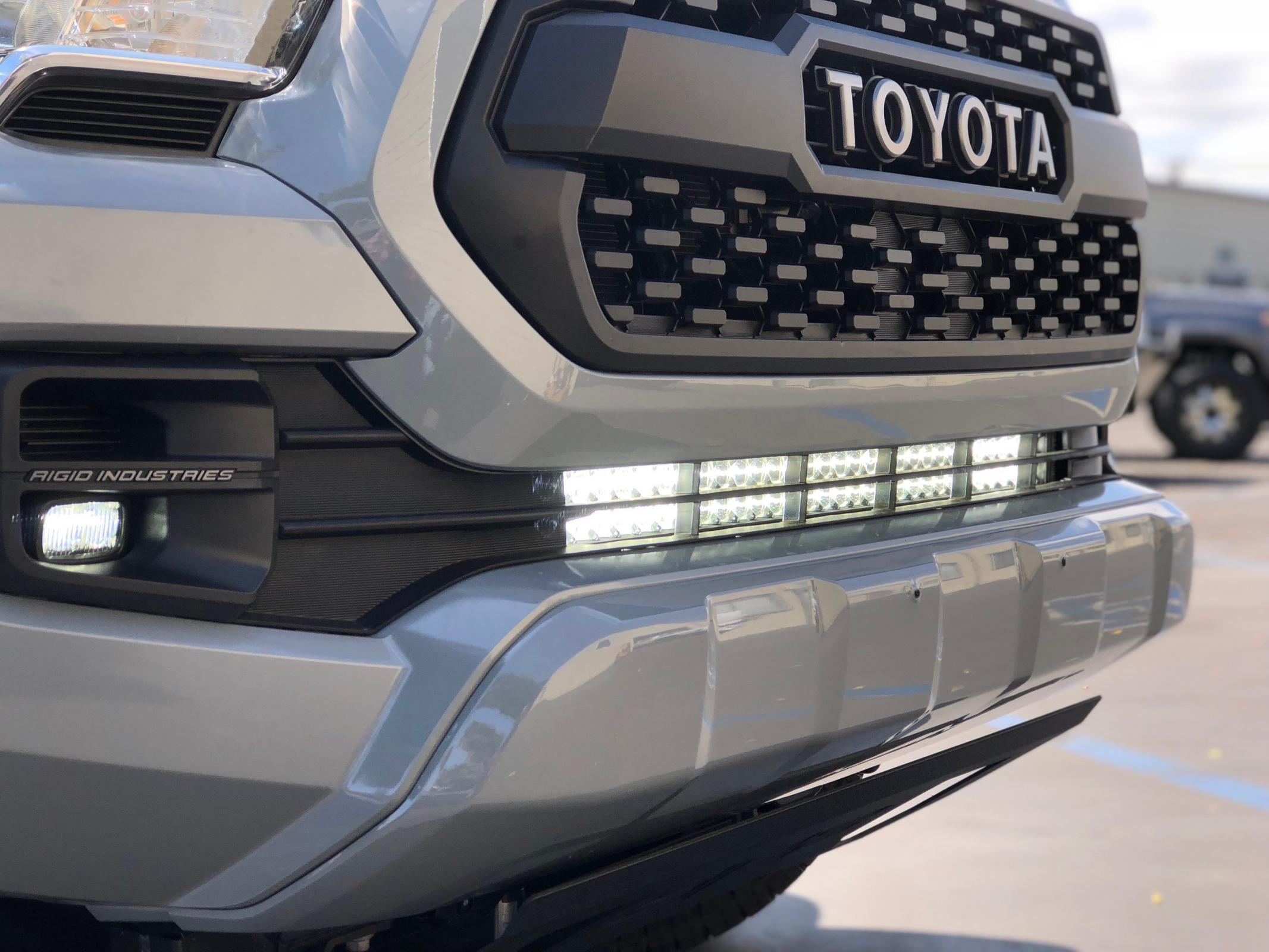 Cali Raised LED CR2845 - 16-21 Tacoma 32 Inch Lower Bumper Hidden LED Light Bar Kit 5D Optic 32 inch OSRAM LED Bar Spot Beam No Switch
