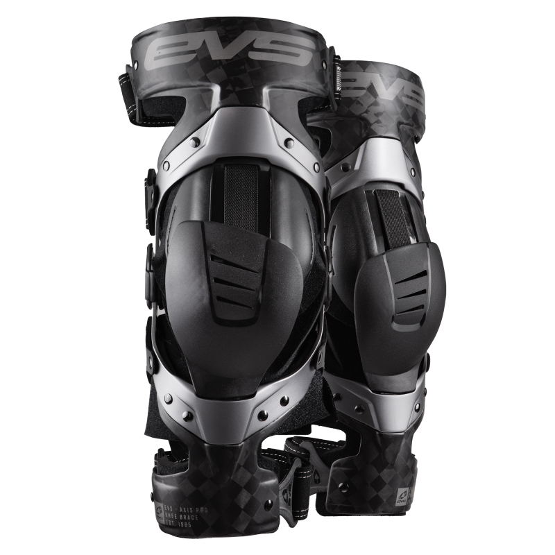 EVS AXISP-GRY-SP - Axis Pro Knee Brace Pair Black/Grey - Small