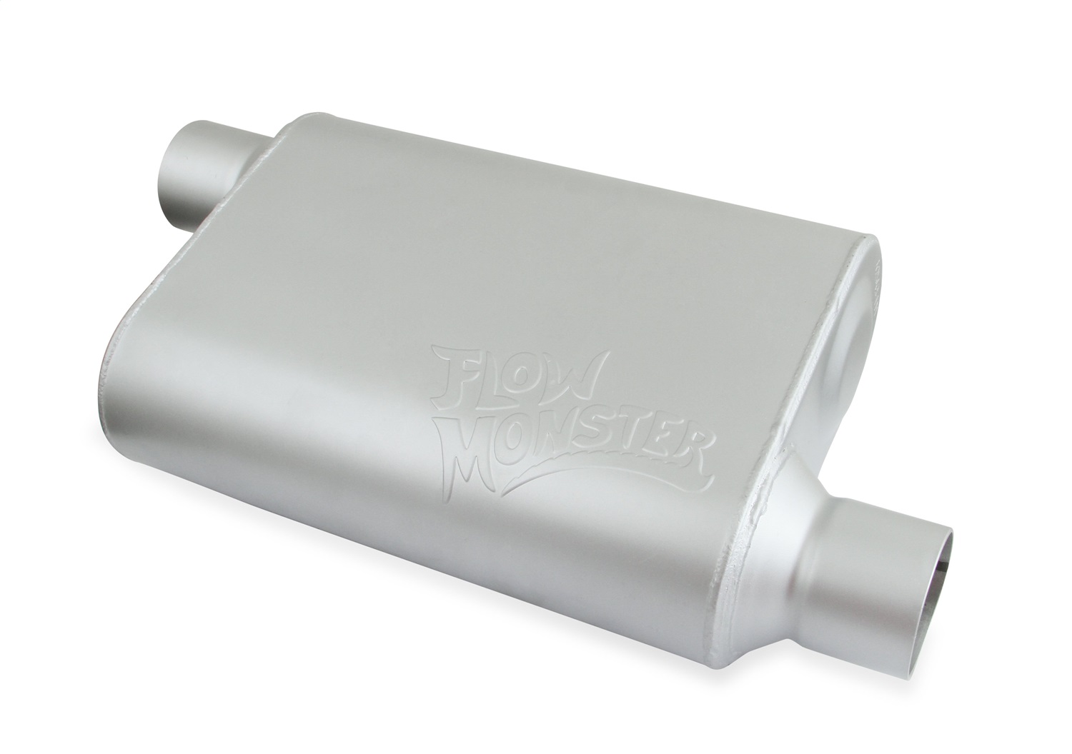 Flowmaster 42443-FM - FlowMonster Muffler; 2 Chamber; 2.25 in. Offset Inlet/2.25 in. Offset Outlet; Case Dimensions 4 in. x 9.75 in. x 13 in.; 19 in. Overall Length; Aluminized Steel; Flowmaster 42443-FM - FlowMonster Muffler; 2 Chamber; 2.25 in. Offset Inlet/2.25 in. Offset Outlet; Case Dimensions 4 in. x 9.75 in. x 13 in.; 19 in. Overall Length; Aluminized Steel;