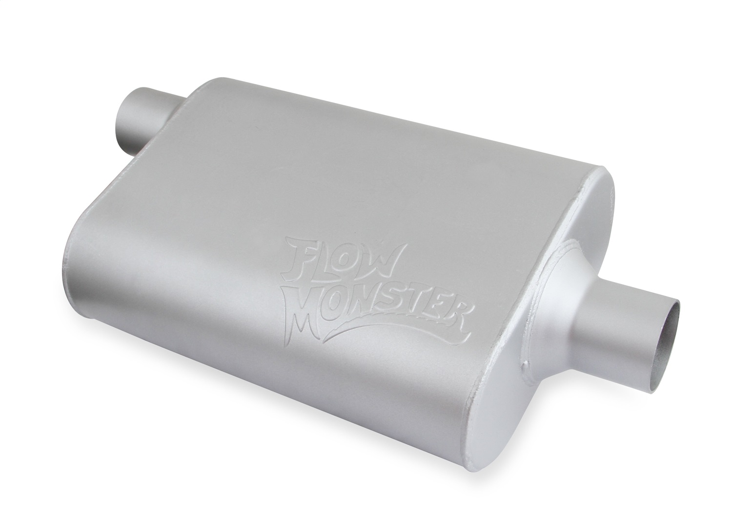 Flowmaster 42441-FM - FlowMonster Muffler; 2 Chamber; 2.25 in. Offset Inlet/2.25 in. Center Outlet; Case Dimensions 4 in. x 9.75 in. x 13 in.; 19 in. Overall Length; Aluminized Steel; Flowmaster 42441-FM - FlowMonster Muffler; 2 Chamber; 2.25 in. Offset Inlet/2.25 in. Center Outlet; Case Dimensions 4 in. x 9.75 in. x 13 in.; 19 in. Overall Length; Aluminized Steel;