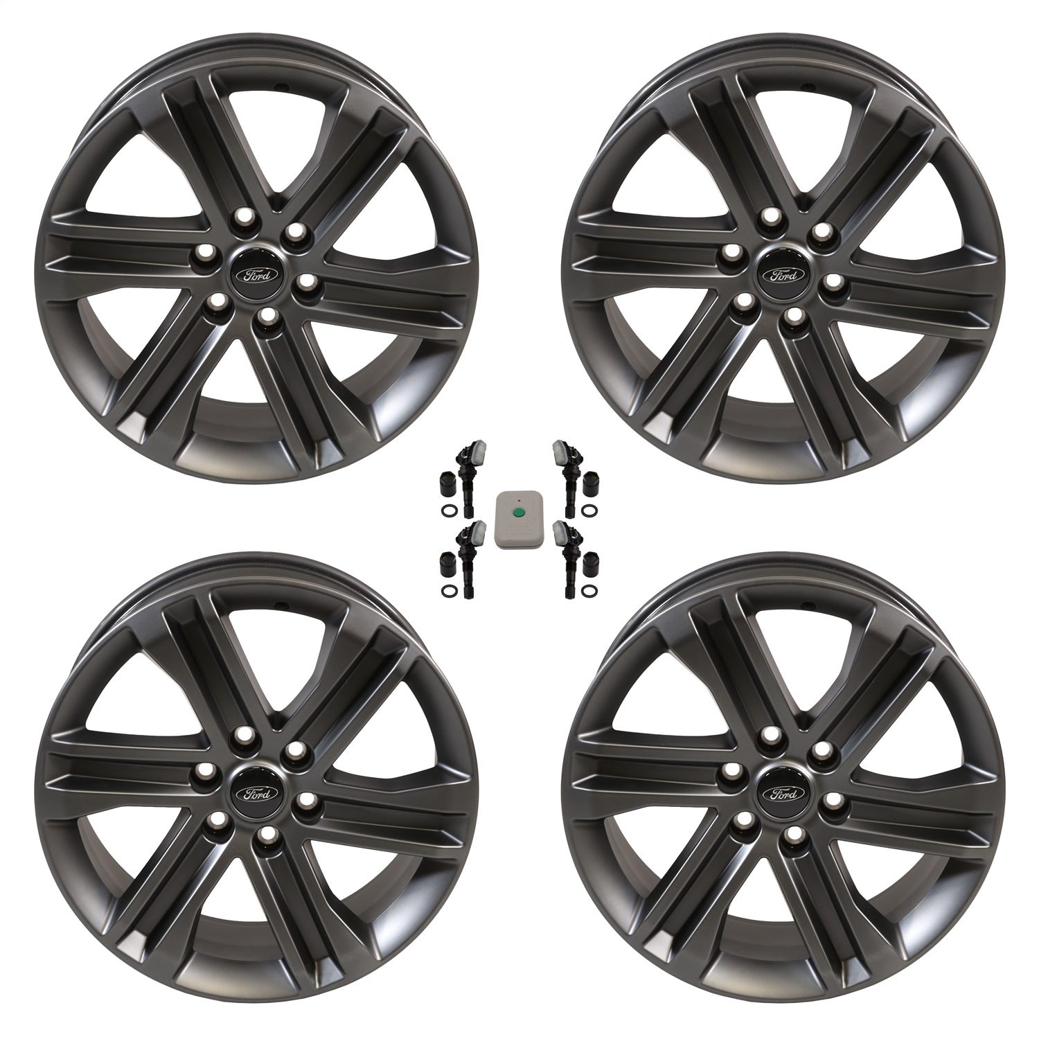 Ford Racing M-1007K-S2085F15A - 2024+ Ford F-150 20in x 8.5in Dark Alloy Wheel Kit Ford Racing M-1007K-S2085F15A - 2024+ Ford F-150 20in x 8.5in Dark Alloy Wheel Kit